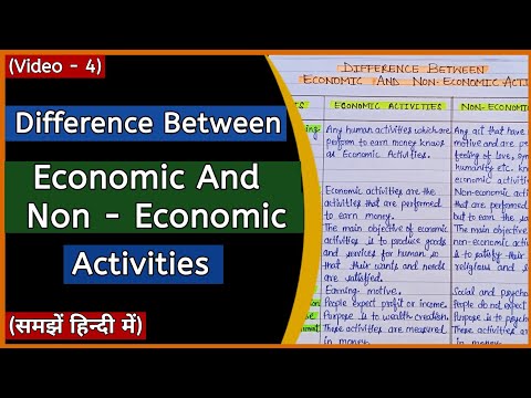 Difference Between Economic And Non Economic Activities In Hindi | Business Organisation