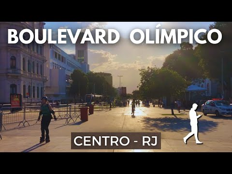 BOULEVARD OLÍMPICO: Andando na colorida Orla no Centro do Rio de Janeiro - RJ