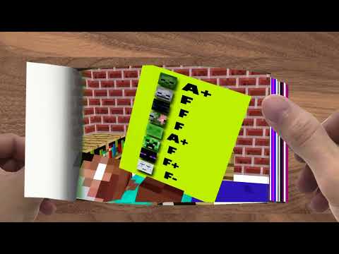 FLIPBOOK   Monster School  The Teacher Got Sick   Minecraft Animation007