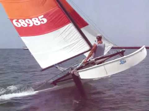Sailing a Hobie Cat 16 on Andros