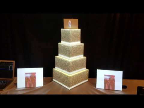 Projection Mapped Cake display at the Poughkeepsie Grand Bridal Show
