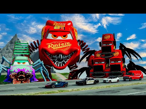 Cars Crash Test with NEW FURA EATER &  MCQUEEN BOXY BOO & WINGOCURSED – BeamNG.Drive