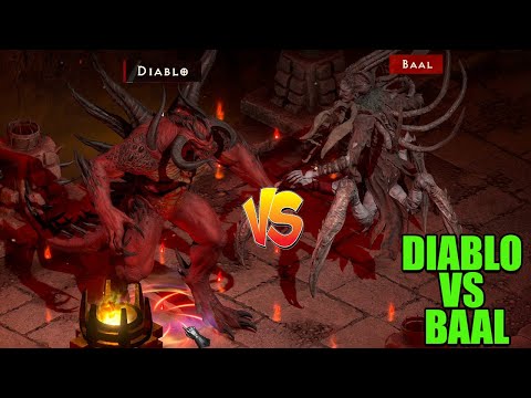 Diablo vs Baal in Diablo 2 Resurrected Boss Battle Gameplay