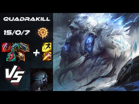 JUNGLE Volibear vs Kindred [QUADRAKILL] - NA Grandmaster Patch 14.11