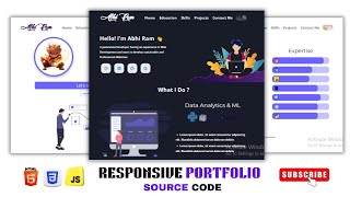 How to Create a Responsive Modern Portfolio Website Using Html CSS JavaScript Beginners to Advanced