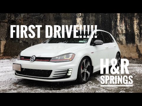 H&R Springs on my VW MK7 GTI (First Drive)