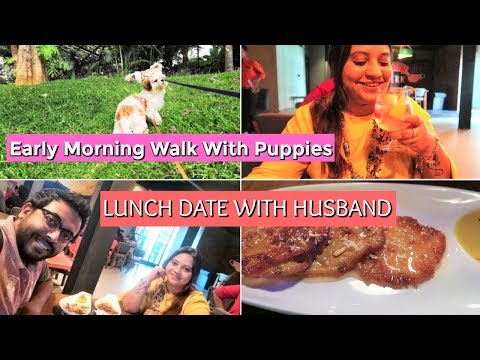 Early Morning Walk With My Puppies | Eid Day Vlog | Lunch Date With Husband Video