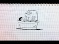 Простые рисунки #140 Relax в ванной =)) 