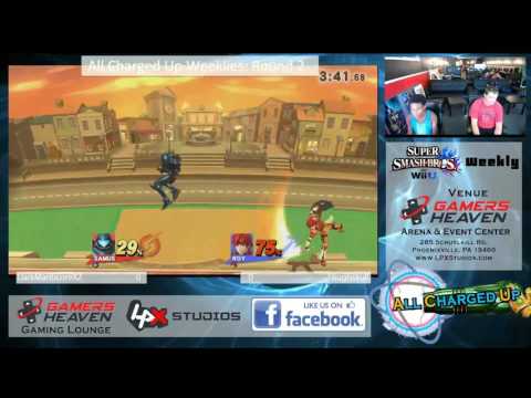 All Charged Up Smash 4 Weekly #20 - DarkManticoreX2 (Samus) vs Toughskull (Marth, Roy) Round 2