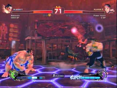 Super Street FIghter 4 Semifinal Torneo Atomix Makavelo (Ho) vs Power Hutch (Ry) 1/3