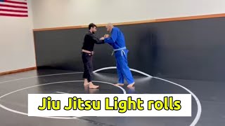 BJJ SLOW ROLLS - BROWN BELT & BLUE BELT at 51 (vlog #4)