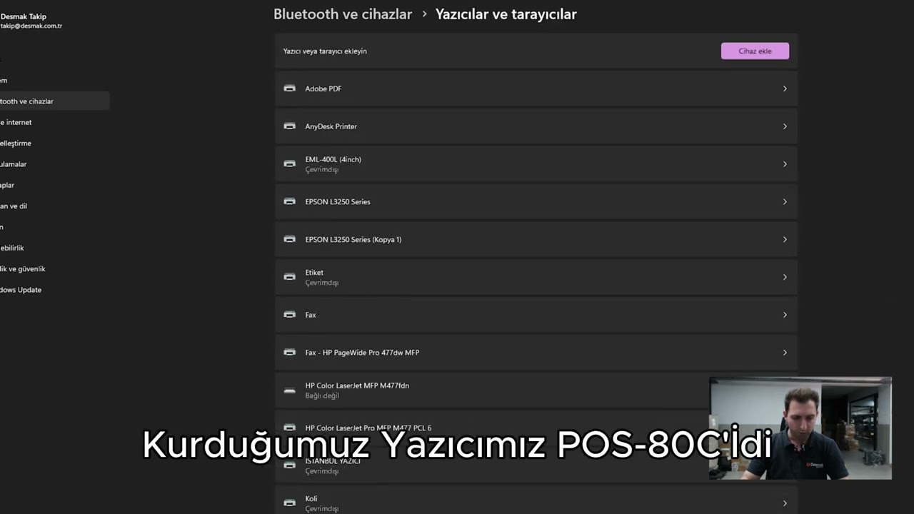 ZYWELL Q821 Yazıcı Ethernet Kurulum Videosu