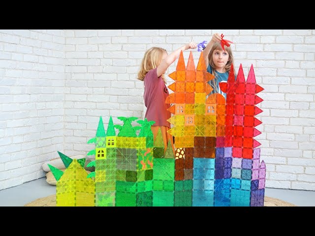 Originální 32 dílná magnetická stavebnice MAGNA-TILES.