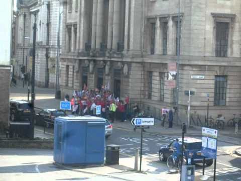 Protest outside city hall 090910