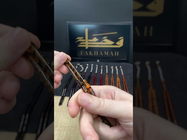 سبحة فاتوران متعددة الألوان بحبات أسطوانية وشرابة أثرية