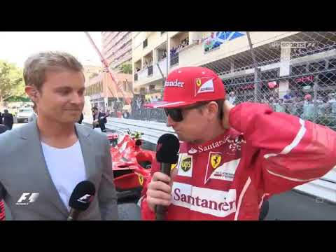 Monaco 2017 Kimi Räikkönen Podium Interview by Nico Rosberg