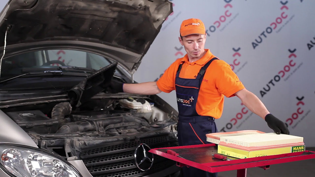 Kaip pakeisti Mercedes Vito W639 oro filtro - keitimo instrukcija