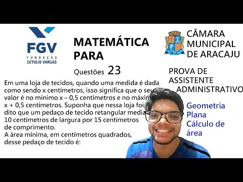 Prova de Aracaju Banca FGV - 2021 Questões 23 - Em uma loja de tecidos, quando uma