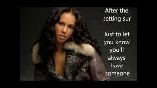 Alicia Keys- That&#39;s how strong my love is (Lyrics)