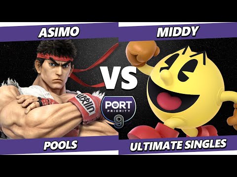 Port Priority 9 - Asimo (Ryu) Vs. Middy (Pac-Man) Smash Ultimate - SSBU