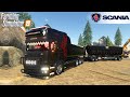 Farming Simulator 19 SCANIA R580 Tridem Truck Loaded With Gravel In A Quarry