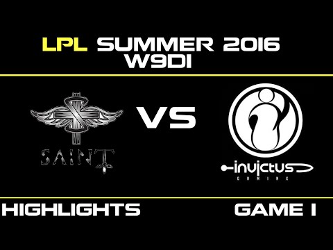 SAT vs IG Game 1 Highlights Tencent LPL Summer 2016 W9D1 Saint vs Invictus Gaming   IG vs SAT   LPL