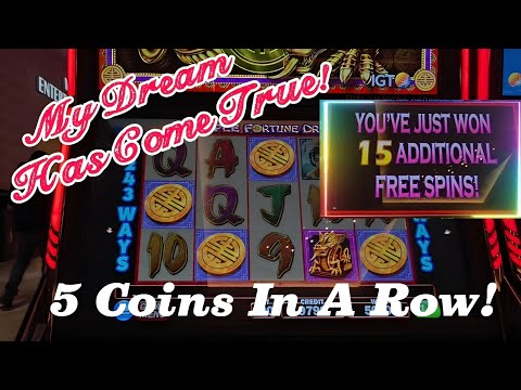 OMG!✨️MY DREAM HAS COME TRUE!🔥5 COINS IN A ROW AND ADDITIONAL 15 FREE SPINS! #casino #slot #jackpot 
