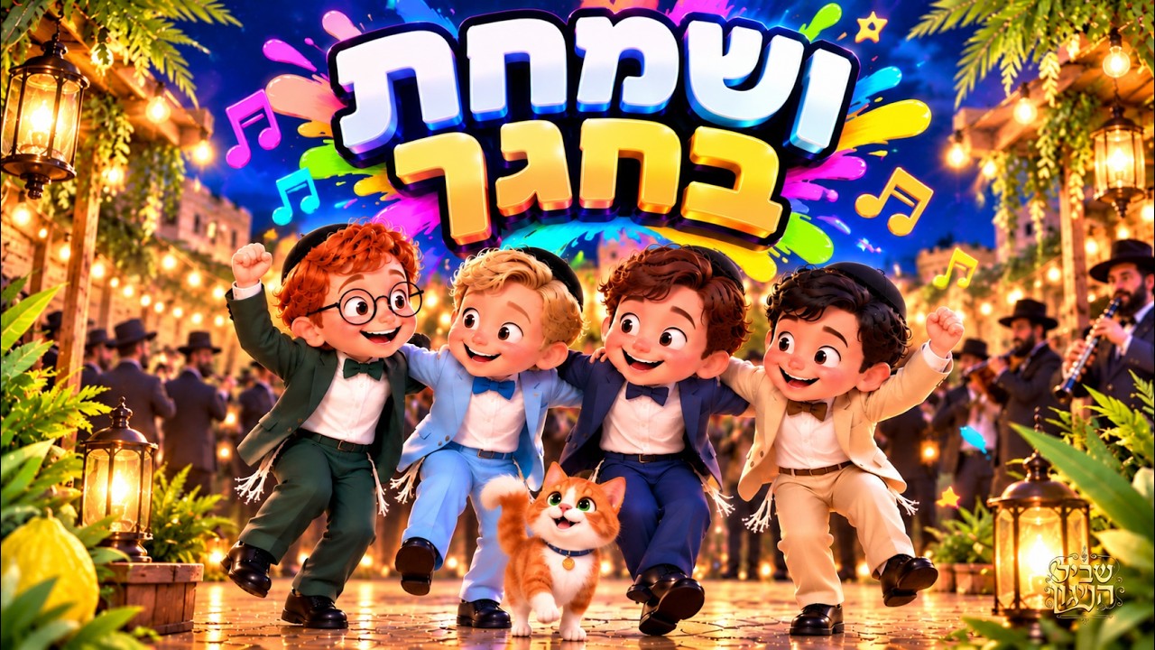 🎈 ושמחת בחגך | שיר סוכות לילדים 🎉 | קליפ אנימציה – שביל הניגון