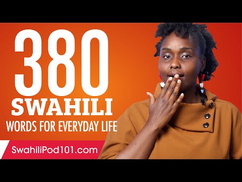 380 Swahili Words for Everyday Life - Basic Vocabulary #19