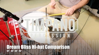 Video thumbnail for Dream Bliss Hi-hat Comparison: 12", 13", 14" & 15" by Timpano-percussion