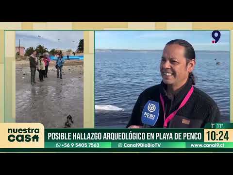 Posible hallazgo arqueológico en playa Penco