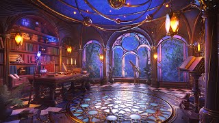 Cozy Wizard Study Ambience with Rain, Thunder & Enchanting Magic Sounds