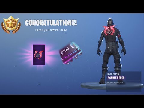 Black Knight *UNLOCKING* New Epic 'SCARLET EDGE' Back Bling After SOLO Victory Royale WIN!!