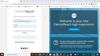 Log in to Central Reach