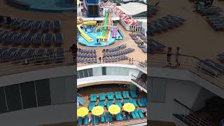 Top Pool Deck on Carnival Paradise docked in #Porttampa #cruiseship #carnivalcruise #cruise