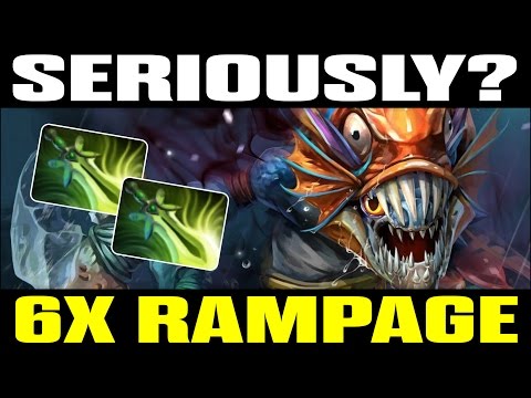 Epic Gameplay Slark 6X Rampage by Ah Jit - Top MMR Pro Player | Dota 2