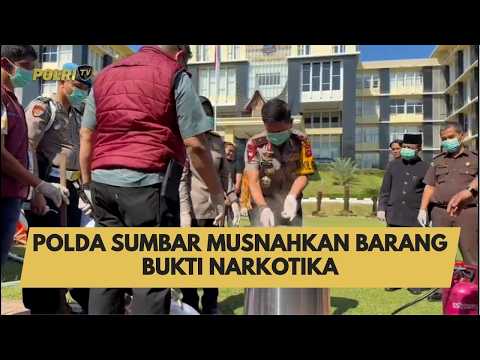 POLDA SUMBAR MUSNAHKAN BARANG BUKTI TINDAK PIDANA NARKOBA
