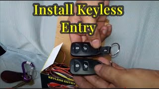 How to install keyless entry to your car