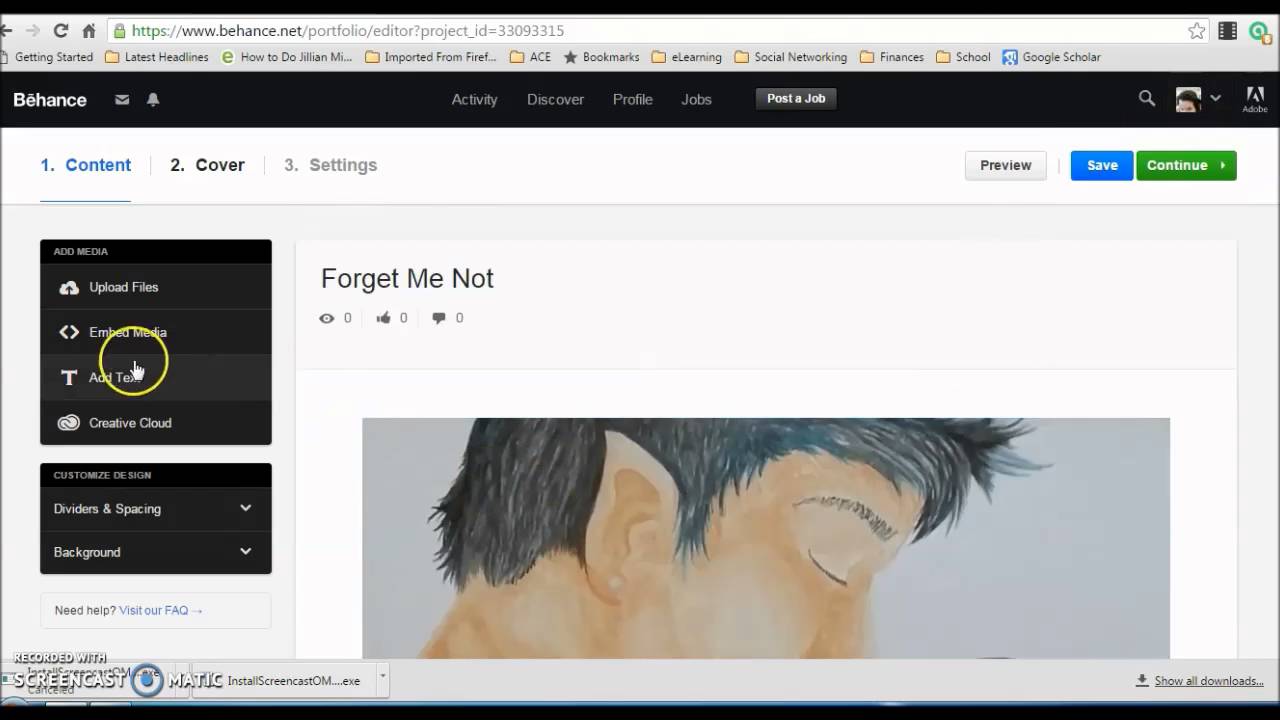 EHS Behance Upload Tutorial