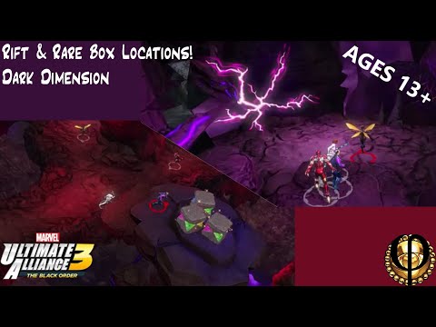 Rift & Rare Box Locations! Dark Dimension - Ultimate Alliance 3