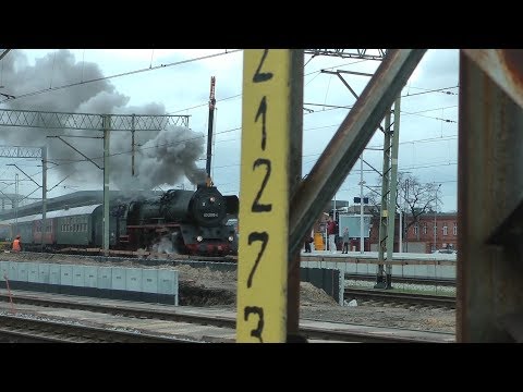 3.5.2019: DAMPFLOK WIRBT FÜR STRECKE BERLIN-STETTIN. BAHNREISEVERANSTALTER G. SUTTER