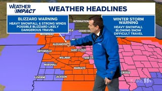 WEATHER: Strong snow storm with gusty winds, blowing snow & dropping temperatures