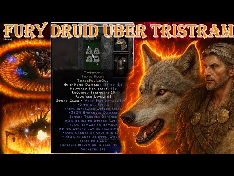 [MOD] Moonfang Runeword – Fury Druid Build vs Uber Tristram Diablo 2 Resurrected