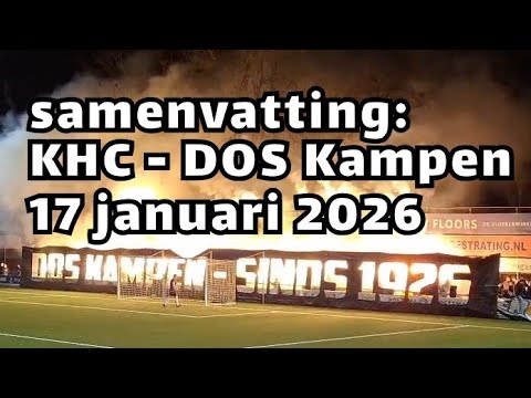 Samenvatting en reacties KHC - DOS Kampen (17 januari 2026) competitie, 1e klasse F.
