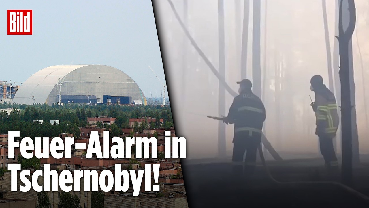 Russen-Drohnen abgestürzt: Waldbrand in Tschernobyl