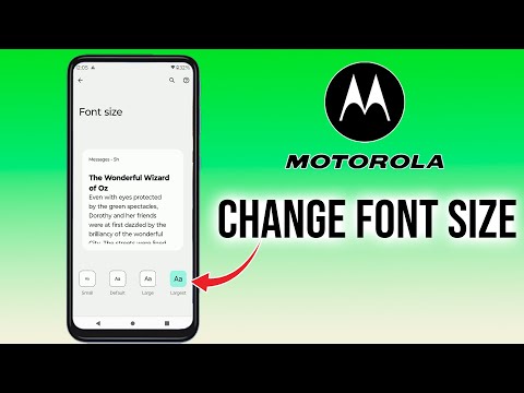 How to change text message font size on motorola phone