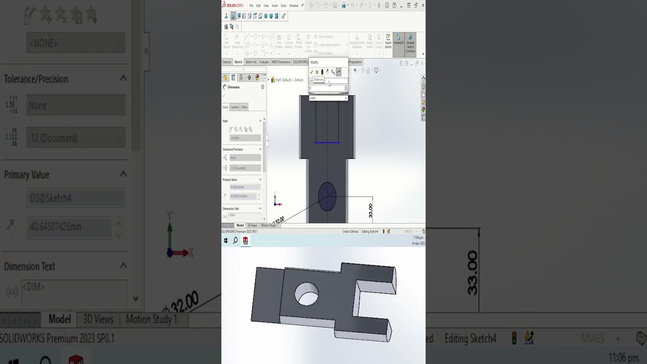 SolidWorks Tutorial: Practice Problem 6.9 #solidworks #solidworkstutorial #cad #revolve #feature