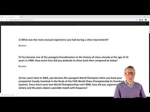 Interview with former World Chess Champion GM Ruslan Ponomariov