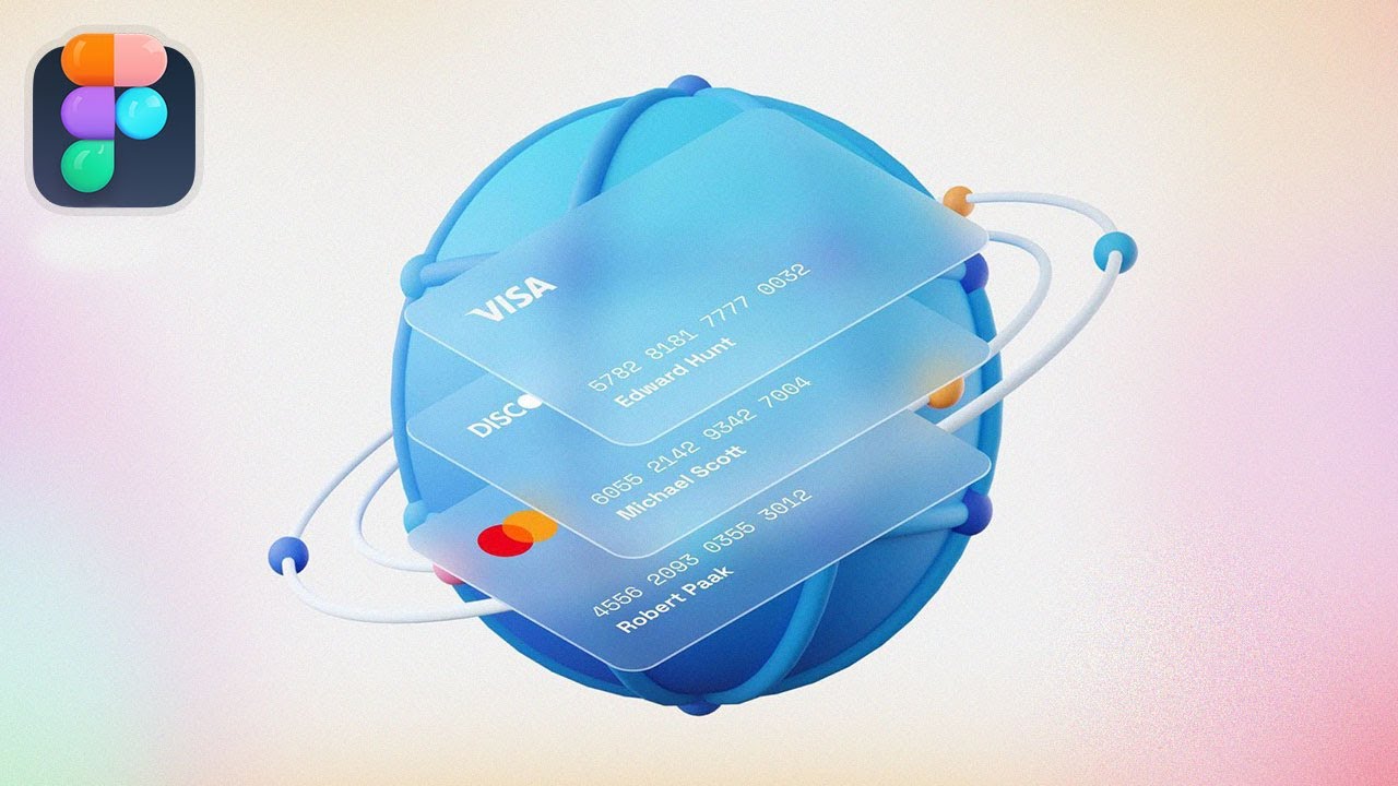 How to design amazing Glassmorphism credit cards in Figma | Adobe XD | Figma Beginner Tutorial |2022