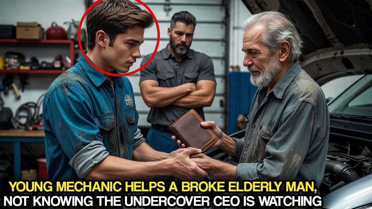 Young Mechanic Helps A Broke Elderly Man, Not Knowing The Undercover CEO Is Watching